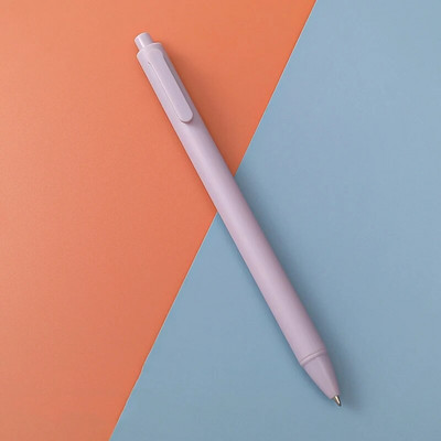 1 vnt. 0,5 mm juodo vandens automatinis gelio rašiklis Macaron spalvotas spaudos rašiklis Smooth Bullet Tušinukas Patogūs biuro reikmenys mokykloms