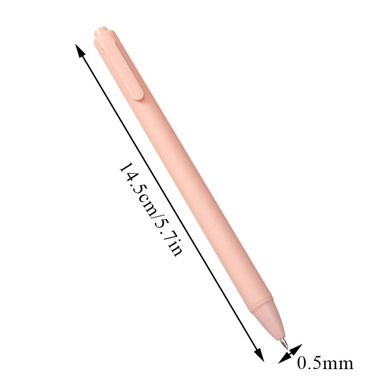 1 vnt. 0,5 mm juodo vandens automatinis gelio rašiklis Macaron spalvotas spaudos rašiklis Smooth Bullet Tušinukas Patogūs biuro reikmenys mokykloms