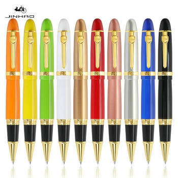 JINHAO 159 Луксозна многоцветна метална ролкова химикалка Химикалки за подпис за бизнес писане Офис Училищни пособия Канцеларски материали Подарък