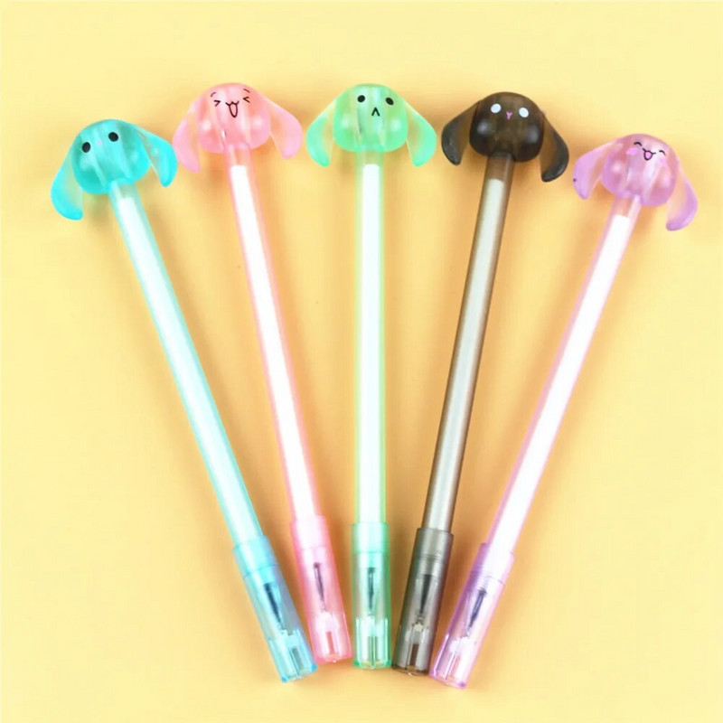 Loominguline Kawaii Rabbit Earstyling armsa kujuga pliiats õpilaste geelpliiatsid Kooli kontoritarvete kingituse kiri