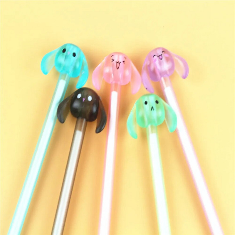 Loominguline Kawaii Rabbit Earstyling armsa kujuga pliiats õpilaste geelpliiatsid Kooli kontoritarvete kingituse kiri