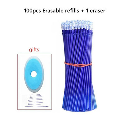 30-100 tk Kustutav Magic Gel Pliiats, 0,5 mm Geeli tindivarras, pestav käepide Koolikirjutus Pastapliiats Kirjatarbed