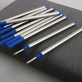 10 vnt geros kokybės MĖLYNAS ir juodos spalvos rašalo užpildas, skirtas ritininio rašiklio pildymui