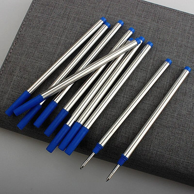 10 vnt geros kokybės MĖLYNAS ir juodos spalvos rašalo užpildas, skirtas ritininio rašiklio pildymui