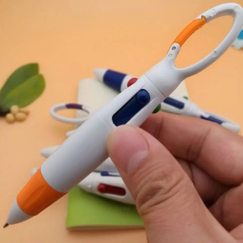 Preses veids Gēla pildspalva, izvelkama 4 krāsu tintes lodīšu pildspalvas ar sprādzi Atslēgu piekariņi Rakstīšanas rīki Kancelejas preces Biroja skolas piederumi