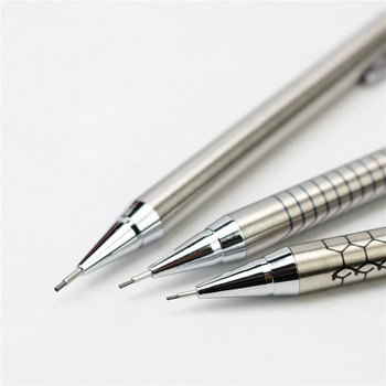 2PCS/Lot Висококачествен метален механичен молив 0,5 0,7 0,9 mm пълнители Офис ученик писане рисуване канцеларски материали