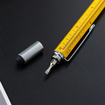 Στυλό πολλαπλών λειτουργιών 6 σε 1 με σχισμή/σταυρό κατσαβίδι Χωρητικό στυλό με ελαφρύ πνεύμα γραφής στυλό