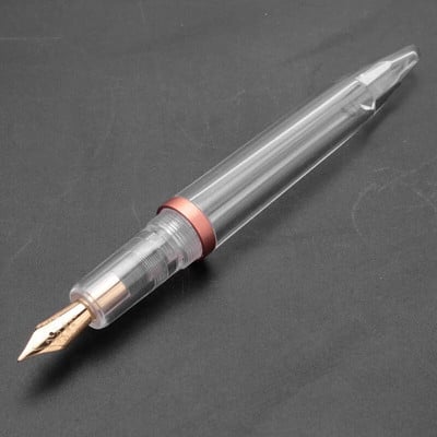 2X 0,5 мм писалка с писец с пипетка Прозрачни химикалки с голям капацитет за офис училище, розово злато и червено