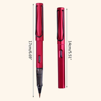 Първокласна писалка с бутало и подвижна стилна писалка с четка за многократно пълнене, перфектна за начинаещи