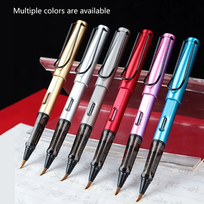 Първокласна писалка с бутало и подвижна стилна писалка с четка за многократно пълнене, перфектна за начинаещи
