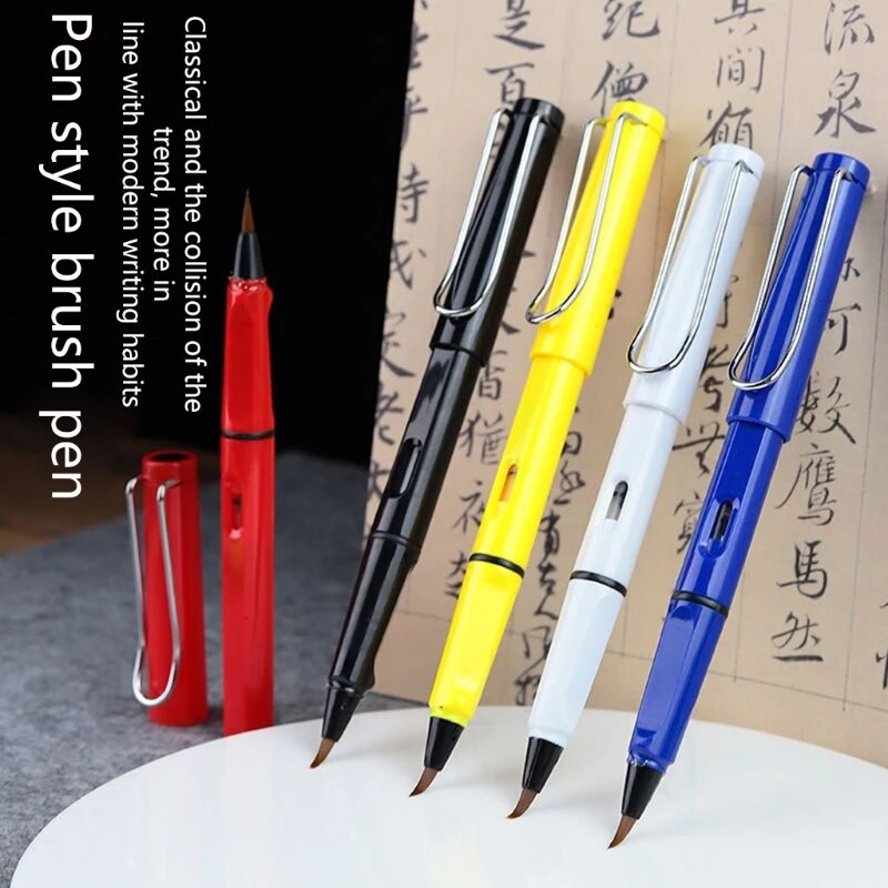 Stilofon premium plin cu piston cu stilou cu perie reîncărcabil, elegant, detașabil, perfect pentru începători