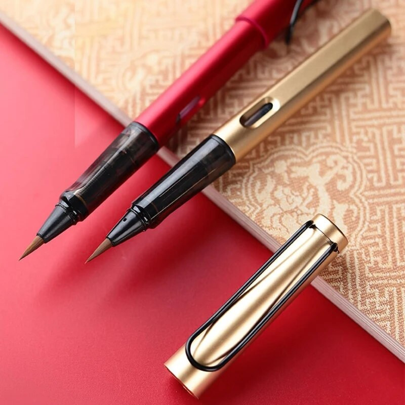 Stilofon premium plin cu piston cu stilou cu perie reîncărcabil, elegant, detașabil, perfect pentru începători