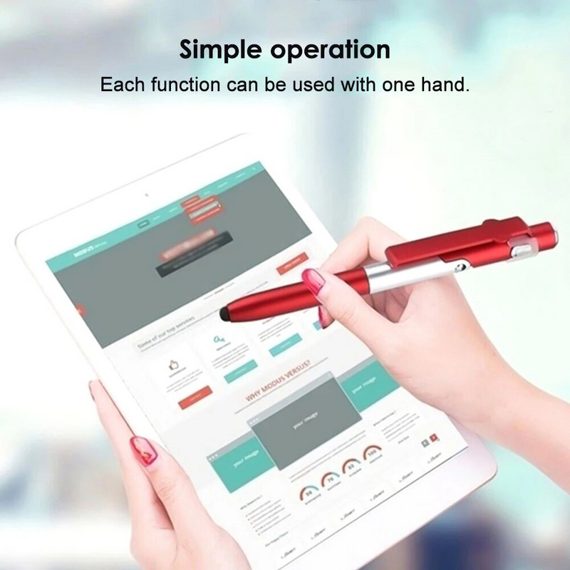 Tušinukas su LED apšvietimu daugiafunkcinis sulankstomas stovas telefono laikikliui, skirtas naktiniam skaitymui raštinės reikmenų rašiklis, skirtas biuro mokyklos mokiniui