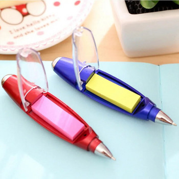Креативна химикалка, преносима, висяща на врата, многофункционална химикалка с хартия за бележки, сладка LED светлинна писалка, нови ученически пособия