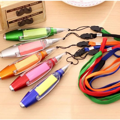 Креативна химикалка, преносима, висяща на врата, многофункционална химикалка с хартия за бележки, сладка LED светлинна писалка, нови ученически пособия