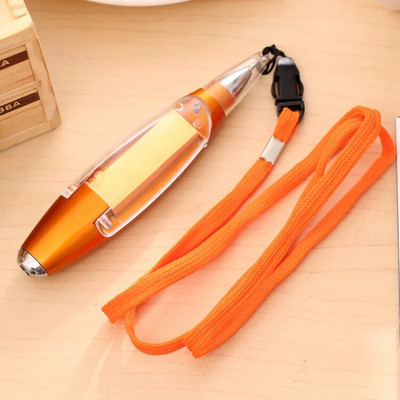 Δημιουργικό στυλό φορητό φορητό κρεμαστό λαιμό Πολυλειτουργικά στυλό με χαρτί σημείωσης Χαριτωμένο στυλό LED Novel Σχολικά προμήθειες