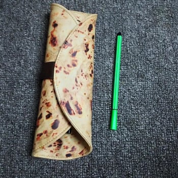 Чанта за писалка Забавна преносима ролка с тортила Дизайн на молив Държач Чанта за съхранение на четка за грим Ученически пособия