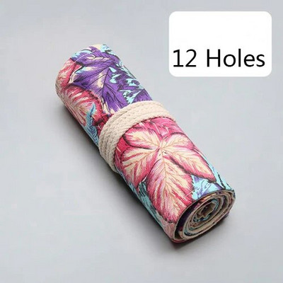 24.12.36. caurumi Canvas Kawaii skolas zīmuļu futrālis meitenēm, zēniem, rullējamais penālis, liels pildspalvu maisiņš, kaste Kancelejas piederumu maisiņu piederumi