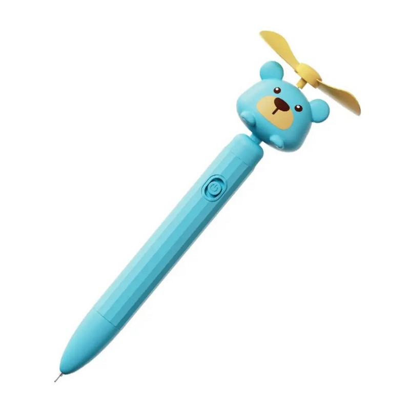 Χαριτωμένο Κορεάτικο Σχολικό Κοιτώνα Γρήγορη ξήρανση προμήθειες γραφείου Bear βεντούζα τύπου Cooling Fan Neutral στυλό με στυλό υπογραφής ανεμιστήρα