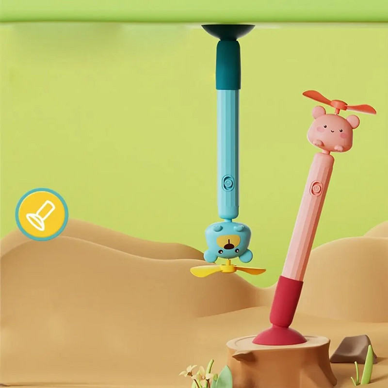 Χαριτωμένο Κορεάτικο Σχολικό Κοιτώνα Γρήγορη ξήρανση προμήθειες γραφείου Bear βεντούζα τύπου Cooling Fan Neutral στυλό με στυλό υπογραφής ανεμιστήρα