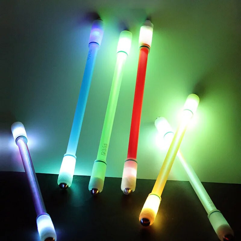 Pöördpliiats Led pöörlev pliiats, värviline keritav sõrmepliiats kaalutud täitmisteta üliõpilaste kontori dekompressioonipliiatsiga