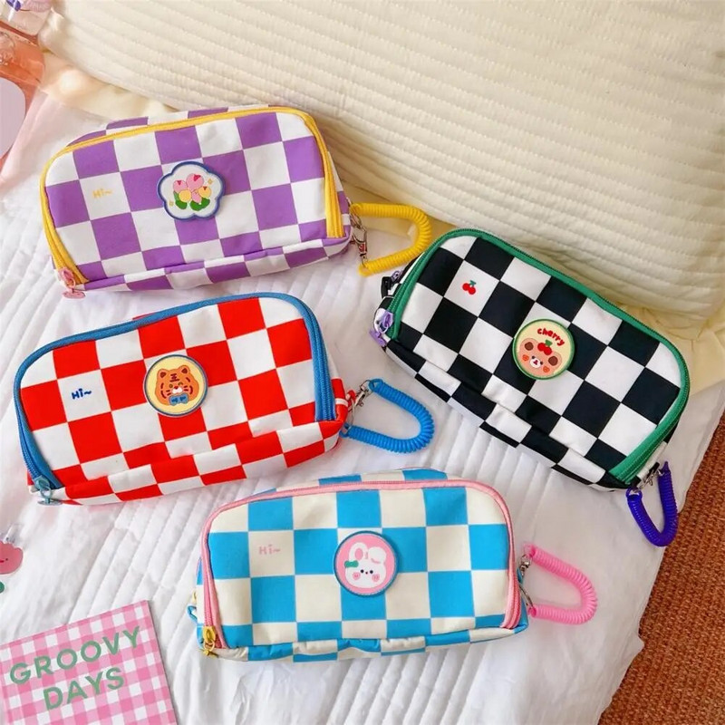 Σχεδιασμός Διαμερισμάτων Ελαφριά Χαριτωμένη καρό θήκη για αγόρια κορίτσια