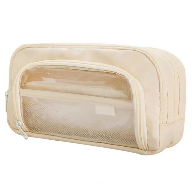 Τσάντα στυλό καθαρού παραθύρου μεγάλης χωρητικότητας Φορητό φερμουάρ για αγόρια μαθητικά μολύβι Γραφική θήκη Σχολική θήκη