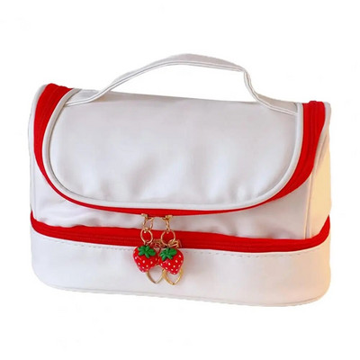 Zīmuļu soma ar dubultu slāņu pārnēsājamu multfilmu trušu apdrukas rakstāmpiederumu futrālis skolai