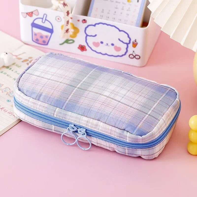 Μολυβοθήκη 1 Piece Fashion JK Series για Παιδική Απλότητα Τσάντα μολυβοθήκη ριγέ γραμμής Φοιτητική τσάντα αποθήκευσης χαρτικών υψηλής χωρητικότητας