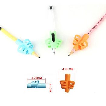 3 τεμάχια/Σετ Μαλακό μολύβι Silica Grap με δύο δάχτυλα Gel στυλό λαβές για παιδιά Εκπαίδευση γραφής Διόρθωση εργαλείου στυλό Κρατήσεις για παιδιά Δώρα