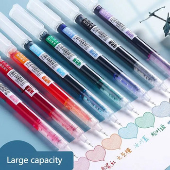8 Χρώματα Ink Straight υγρό Gel στυλό Σετ Πολύχρωμο Liquid Roller Pens 0,5mm Rollerball Pens Καλλιτεχνική γραμματοσειρά Σχολικό γραφείο Γραφική ύλη