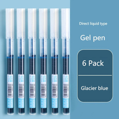 Set tinte s ravnom tekućom gel olovkom u 8 boja Šarena tekuća roler olovka 0,5 mm roler olovke Umjetnički font Školski uredski pribor