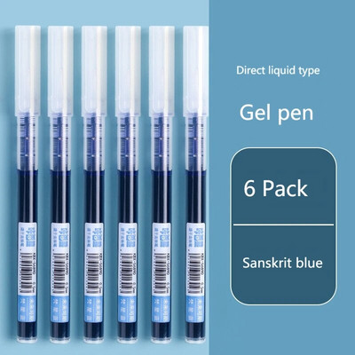 Set tinte s ravnom tekućom gel olovkom u 8 boja Šarena tekuća roler olovka 0,5 mm roler olovke Umjetnički font Školski uredski pribor