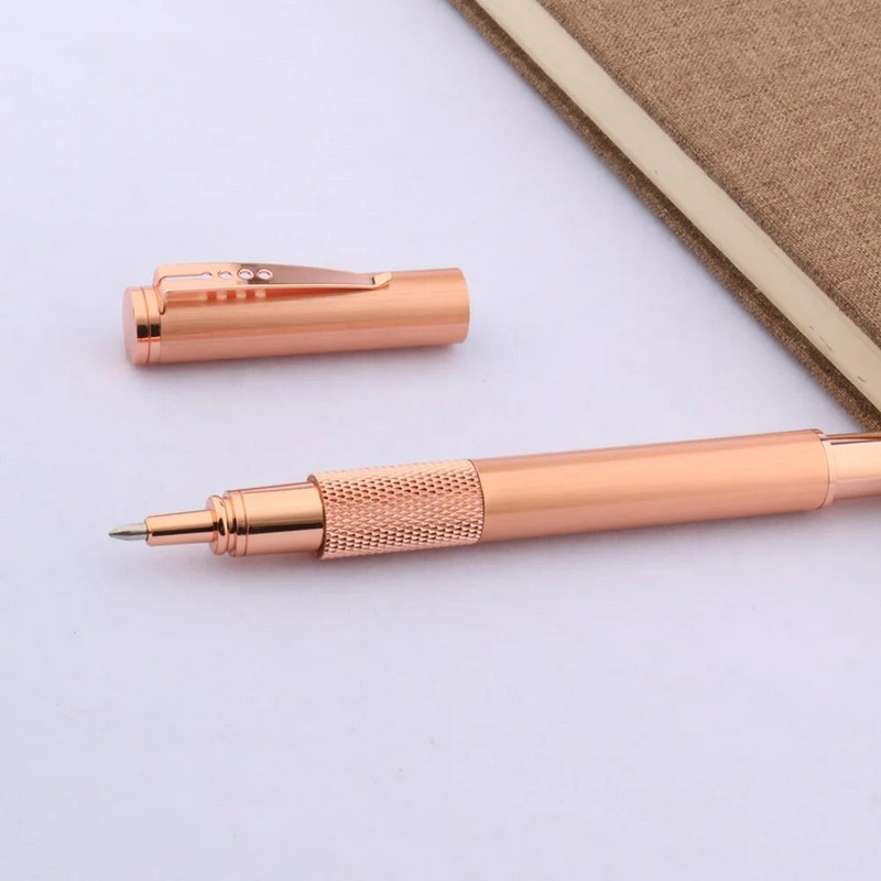 roosa kuldne Rollerball Pen metallist tindipliiats Elegantne Signature armas pliiats Kirjatarbed Kontoritarbed Koolitarbed Kirjutamine