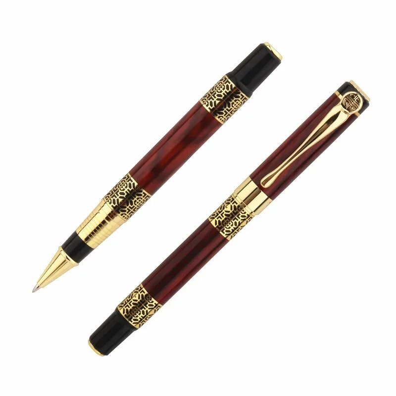 530 Melns Sarkans Krāsa Zeltains grebums Sarkankoka Biznesa biroja Rollerball Pen Skolas piederumi