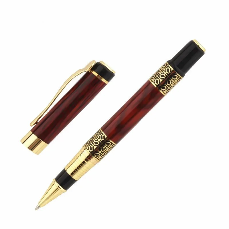 530 Melns Sarkans Krāsa Zeltains grebums Sarkankoka Biznesa biroja Rollerball Pen Skolas piederumi