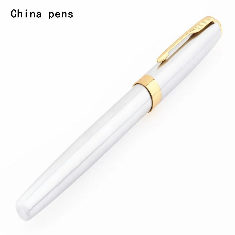 Baoer 388 melns sudrabs biznesa metāla rullīšu pildspalva Vidēja uzgali zelta klips biroja skolas studentu piederumi lodīšu pildspalvas