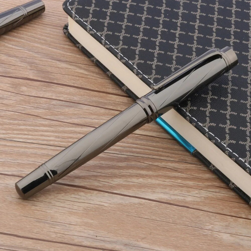 luksusa Augstas kvalitātes Gun pelēks standarta klasisks elegants signature RollerBall Pen Šveices tintes pildspalvas Biznesa biroja piederumi