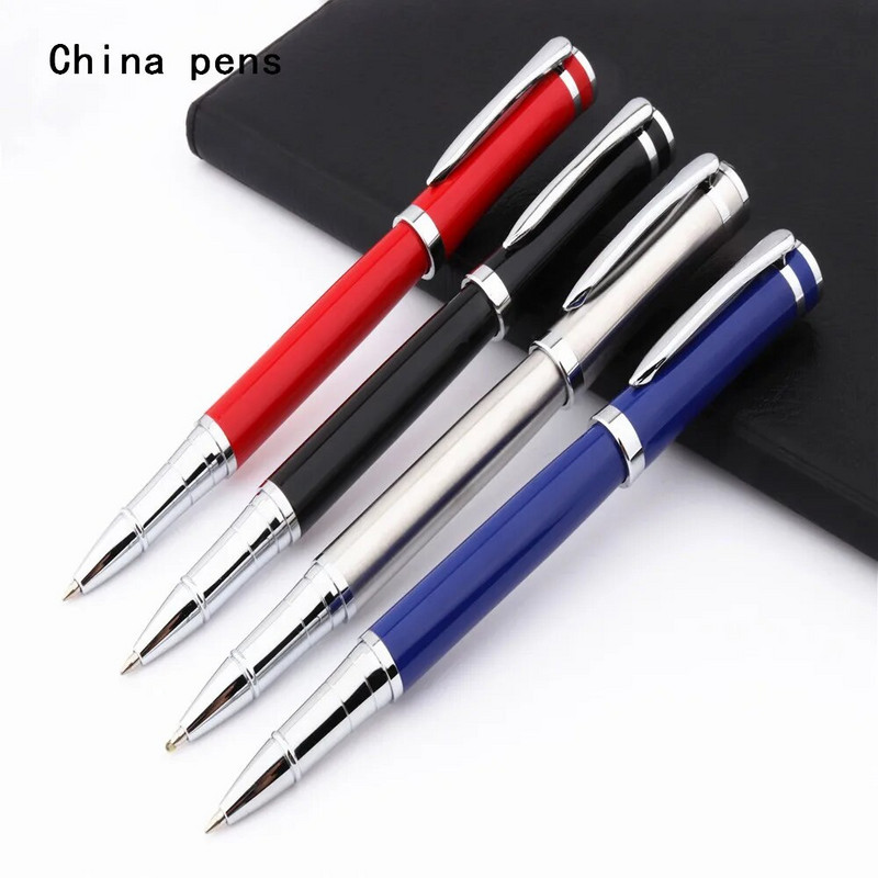 Prabangios kokybės 3035 Raudonas Juodas Sidabras Verslo biuro Vidutinio antgalio Rollerball Pen Naujos Mokyklos mokinių reikmenų rašikliai