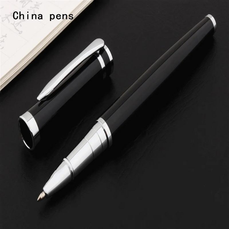 Prabangios kokybės 3035 Raudonas Juodas Sidabras Verslo biuro Vidutinio antgalio Rollerball Pen Naujos Mokyklos mokinių reikmenų rašikliai