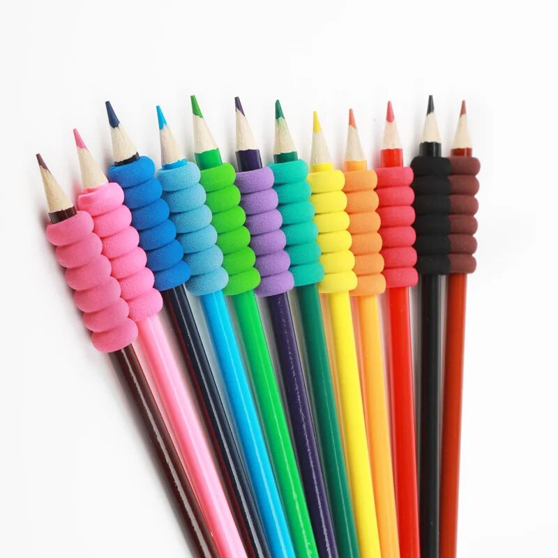 30 gab. Zīmuļu rokturi bērniem Rokraksta mīksts sūklis, dimanta krāsošana, urbjmašīnas pildspalvas rokturis Pretslīdēšanas pirkstu aizsargs korektors Papeleria