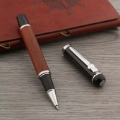 Augstas kvalitātes metāla sarkana koka rullīšu pildspalva Elegante Signature Kancelejas piederumi Skolas piederumi Lodīšu tintes pildspalvas