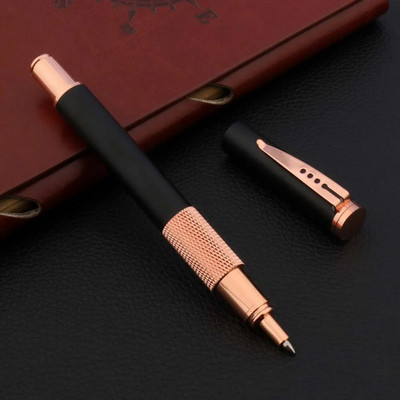 2022. aasta uustulnukate loominguline üliõpilaste rull-pliiats, musta roosiga kuldne 0,5 mm signature Šveitsi tindipliiatsid kirjatarbed