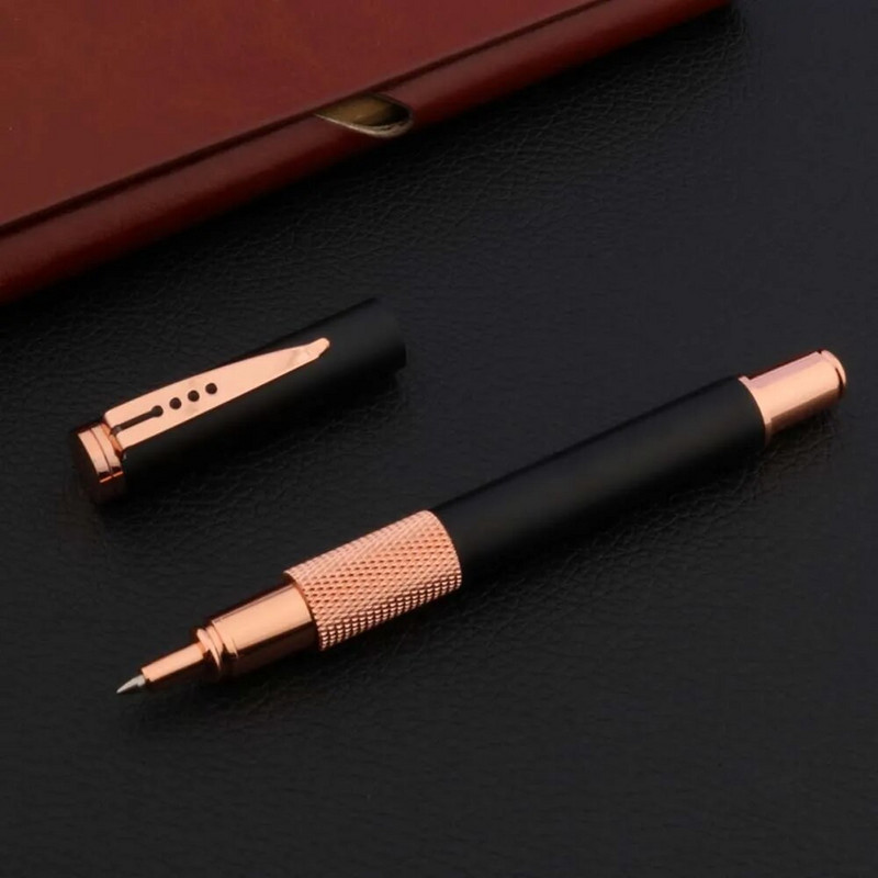 2022. aasta uustulnukate loominguline üliõpilaste rull-pliiats, musta roosiga kuldne 0,5 mm signature Šveitsi tindipliiatsid kirjatarbed