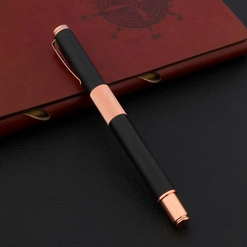 2022. aasta uustulnukate loominguline üliõpilaste rull-pliiats, musta roosiga kuldne 0,5 mm signature Šveitsi tindipliiatsid kirjatarbed