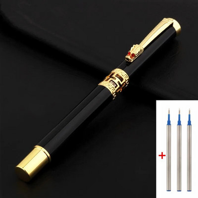 Zilas krāsas zelta grebums sarkankoka biznesa biroja rullīšu pildspalvas skolas piederumi