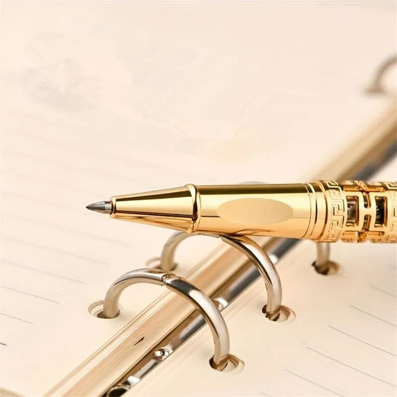 Zilas krāsas zelta grebums sarkankoka biznesa biroja rullīšu pildspalvas skolas piederumi