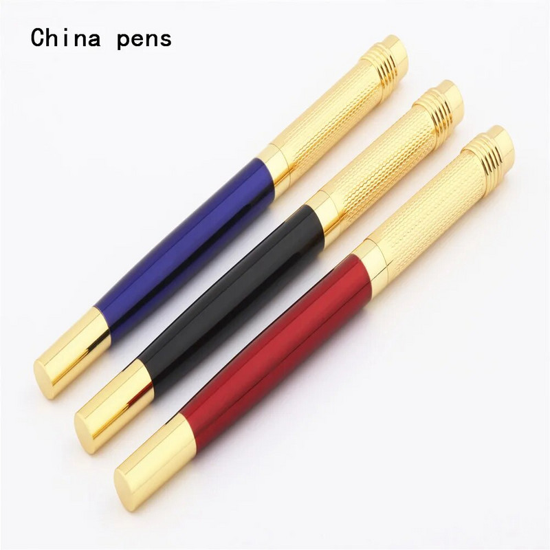 Luksusa augstas kvalitātes 856 Zelts dažādi Skolas piederumi Biznesa birojam Medium Nib Rollerball pildspalva Jaunums mīļotajam dāvanu pildspalva