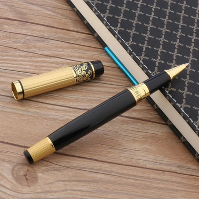 Υψηλής ποιότητας Πολυτελές 901 μεταλλικό στυλό Rollerball INK PEN 0,7mm ΜΑΥΡΟ χρυσό Διακοσμητικό Γραφείο Σχολικά είδη Γράφοντας ΝΕΟ