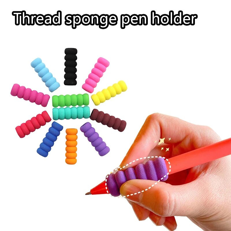 20gab Mīkstas putas Krāsu zīmuļu rokturi Bērnu Ortoze Instrumenti Zīmuļu Satvērējs Ortozes Pretslīdēšanas Rakstīšanas Pirkstu aizsargmaciņa